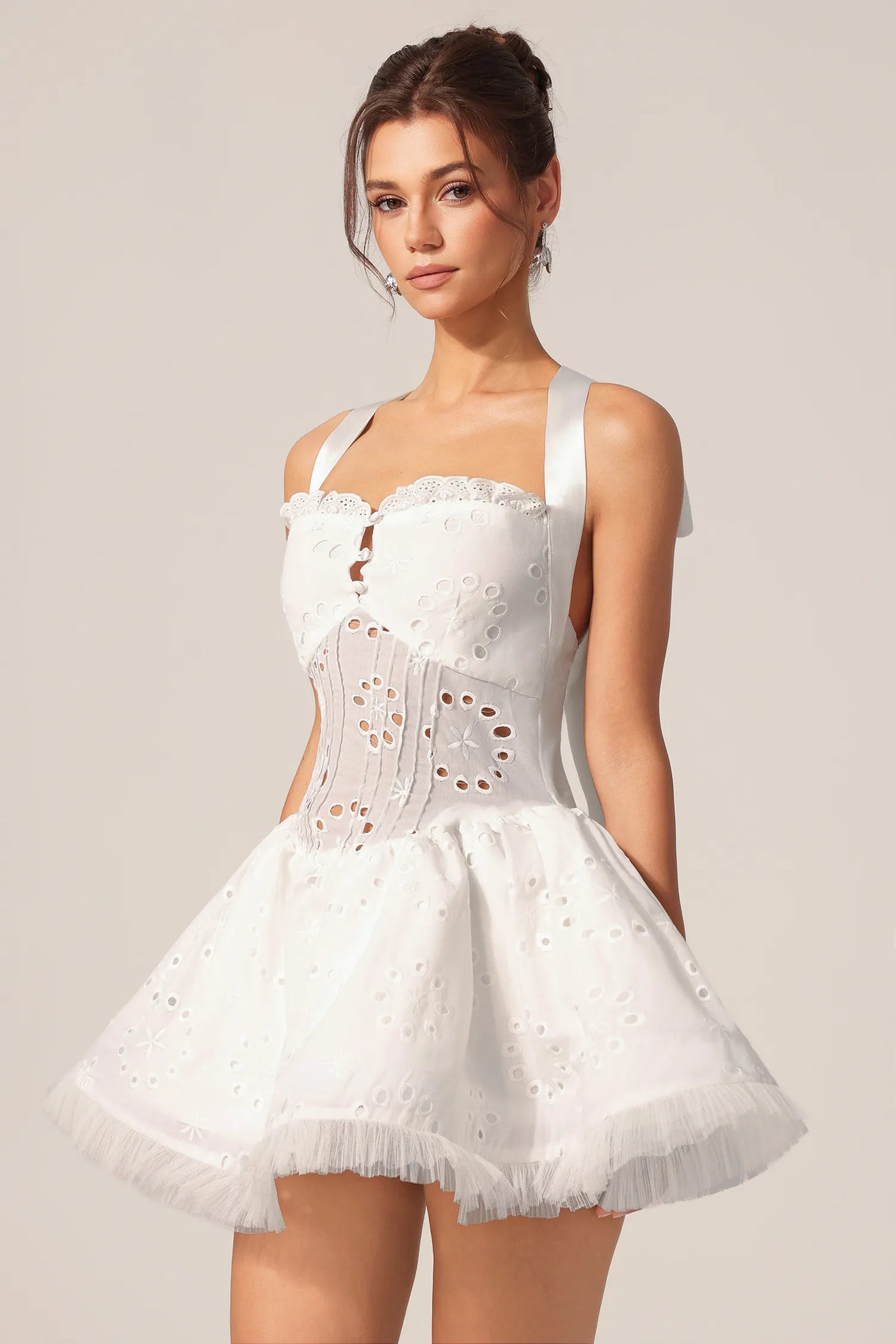 Montigo Hollow Out Mini Elbise