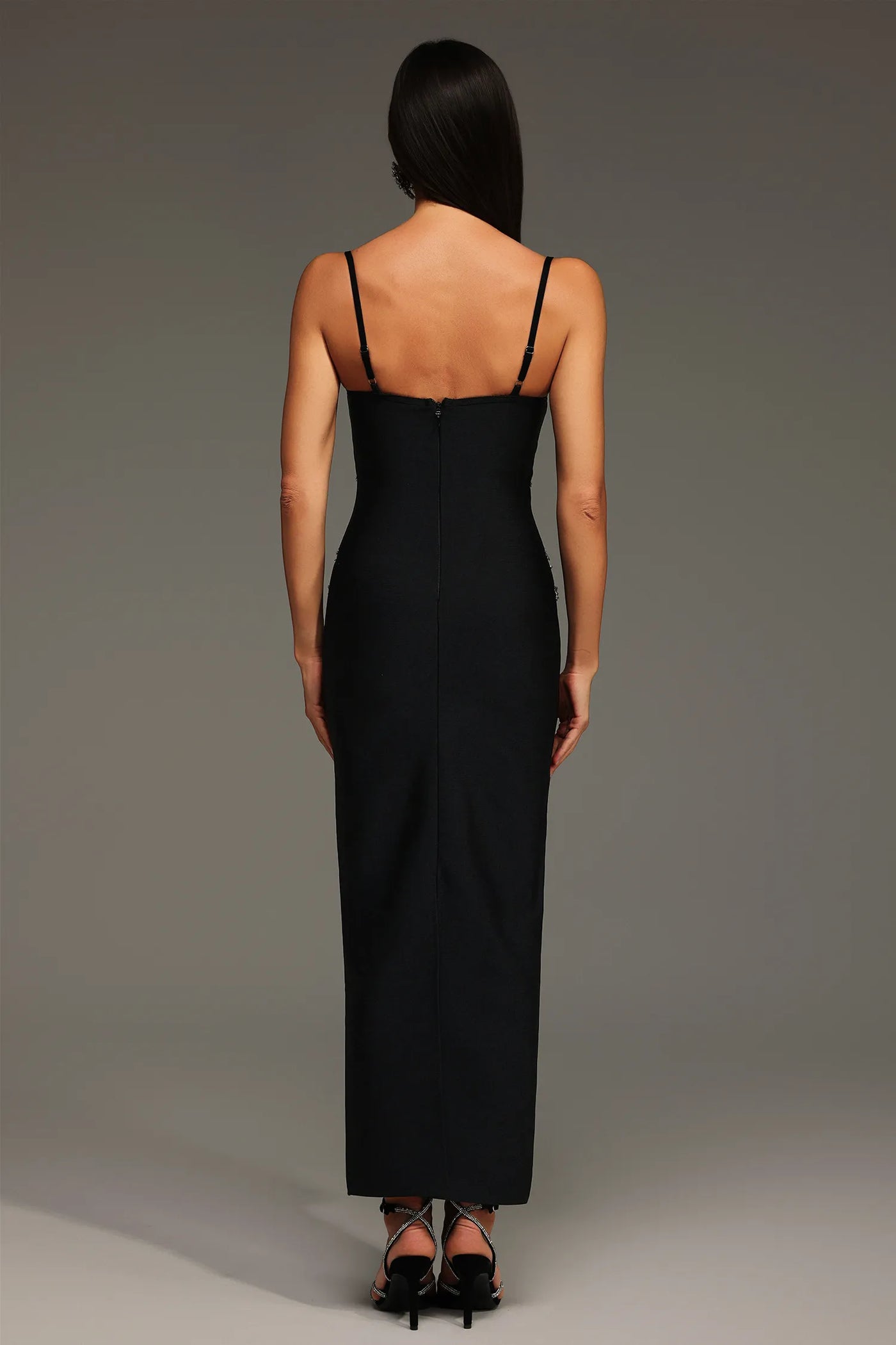 Lolic Kolsuz Elmas V Yaka Bandaj Uzun Elbise