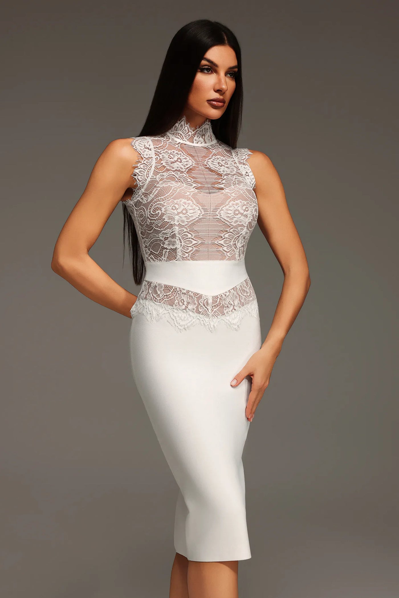 Penpe Dantel Bandaj Mini Elbise