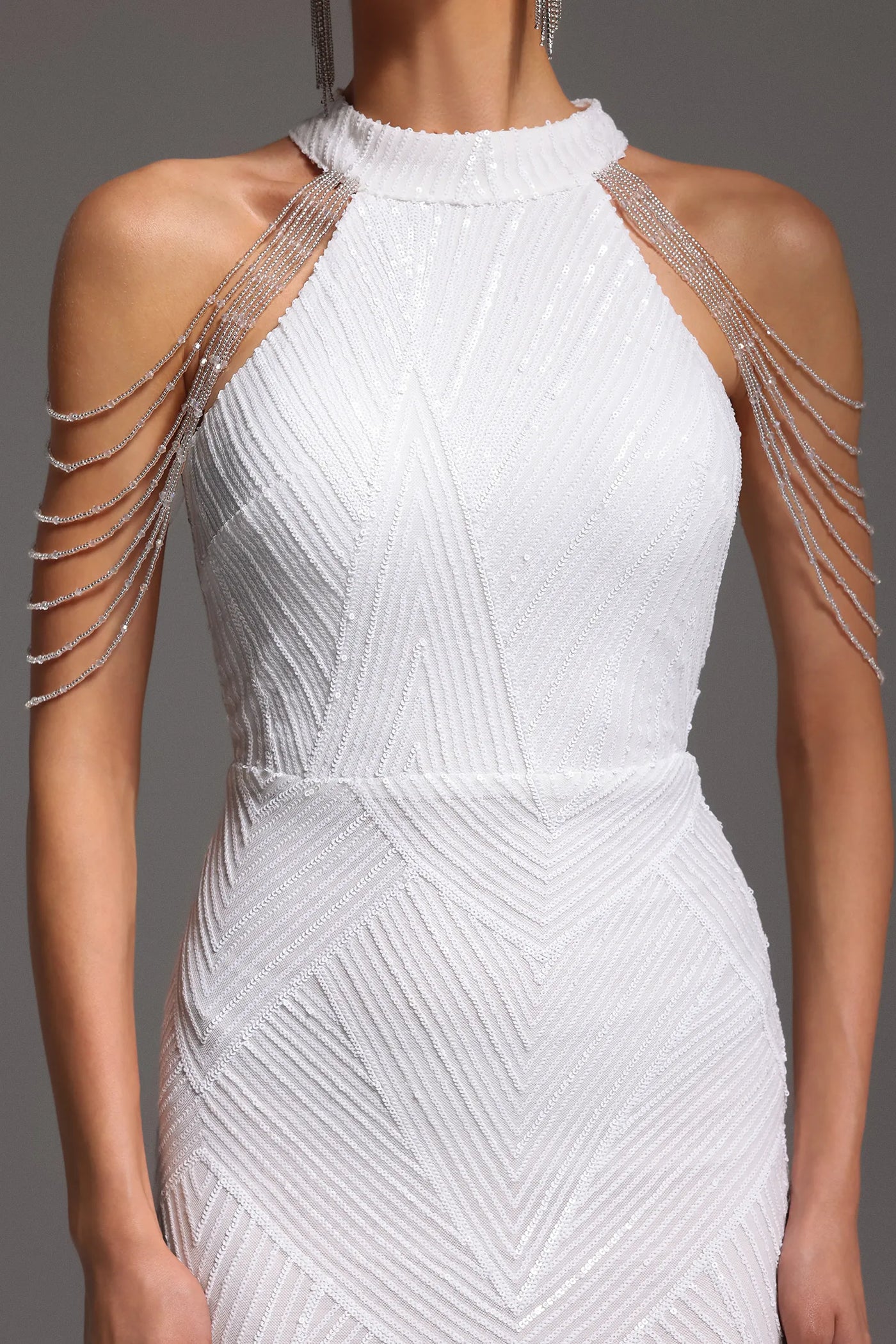 Bali Payetli Uzun Elbise