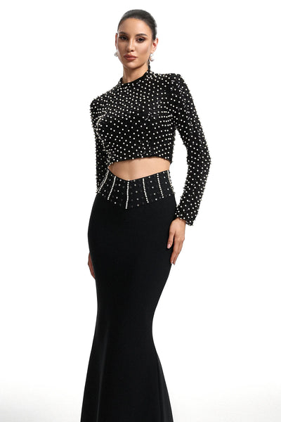 Lesa Uzun Kollu Taşlı İki Parçalı Takım