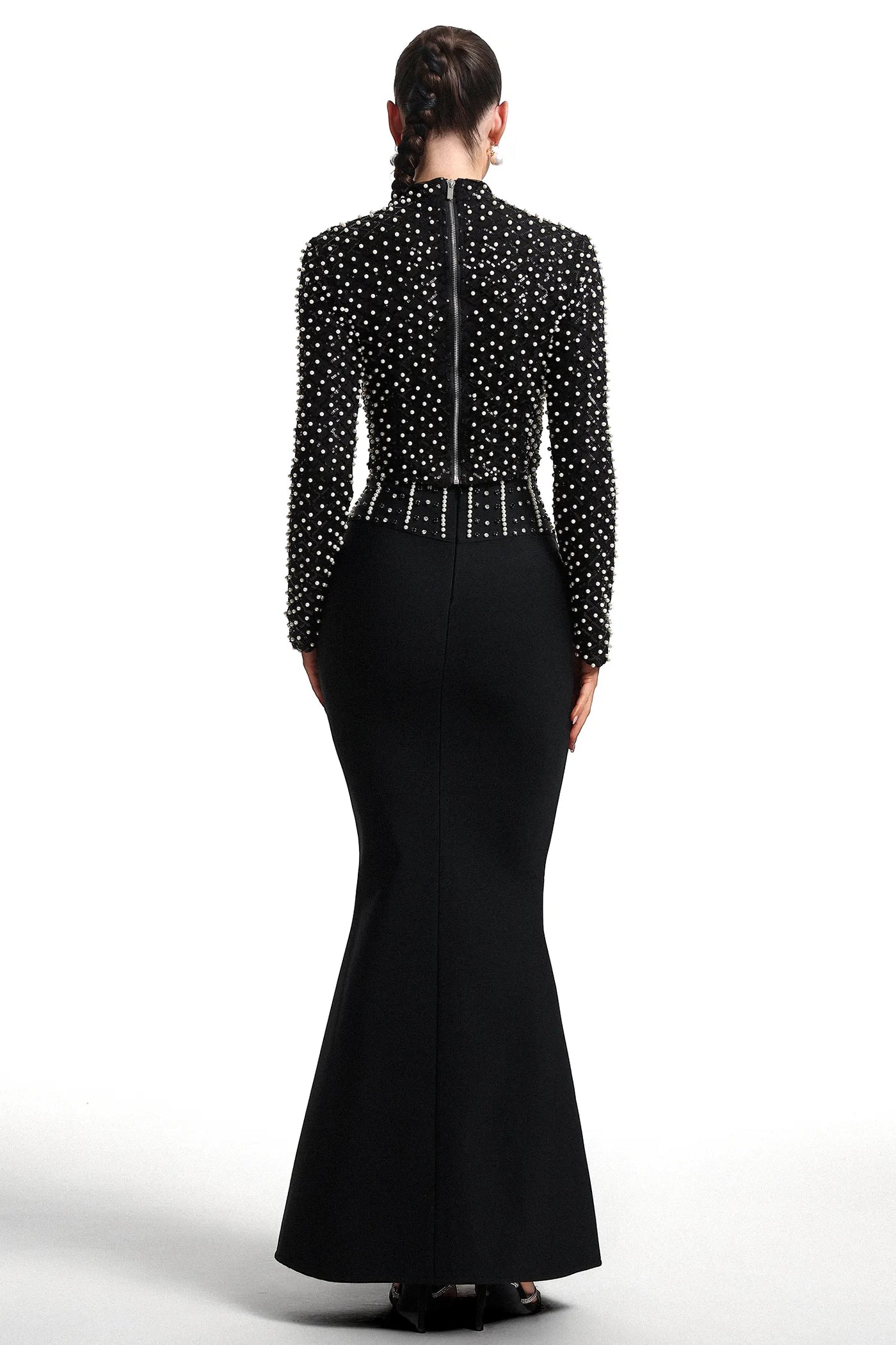 Lesa Uzun Kollu Taşlı İki Parçalı Takım