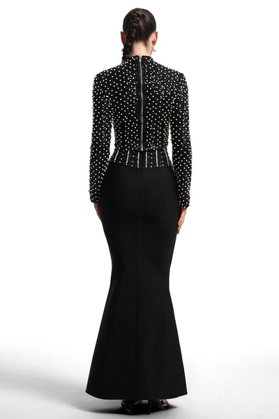 Lesa Uzun Kollu Taşlı İki Parçalı Takım