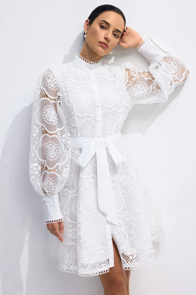 Helena Çiçekli Dantel Kol Mini Elbise