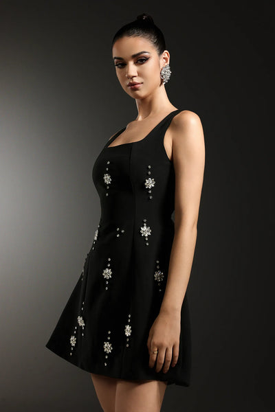 Thalassa Elmas Fiyonklu Mini Elbise