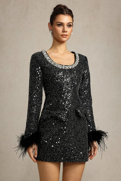 Reagan Fiyonk Elmas Mini Elbise