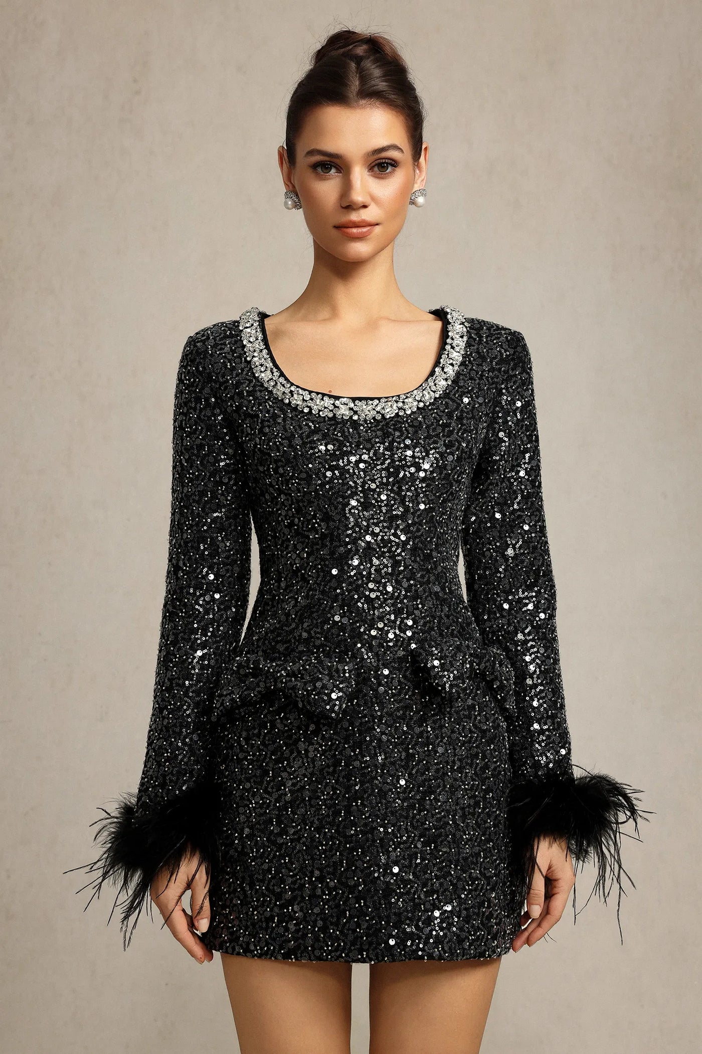 Reagan Fiyonk Elmas Mini Elbise