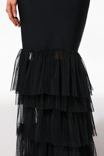 Mio Balık Kuyruğu İplik Bandaj Uzun Elbise