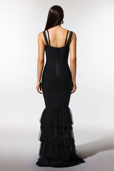 Mio Balık Kuyruğu İplik Bandaj Uzun Elbise