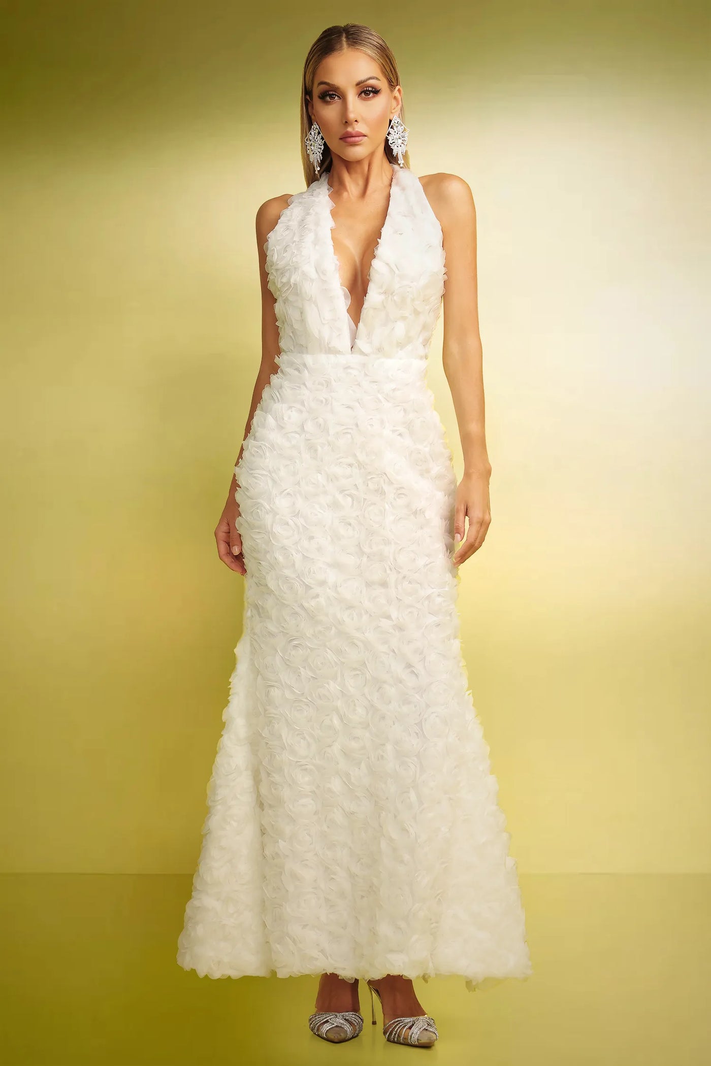 Indigo Beyaz Maxi Elbise