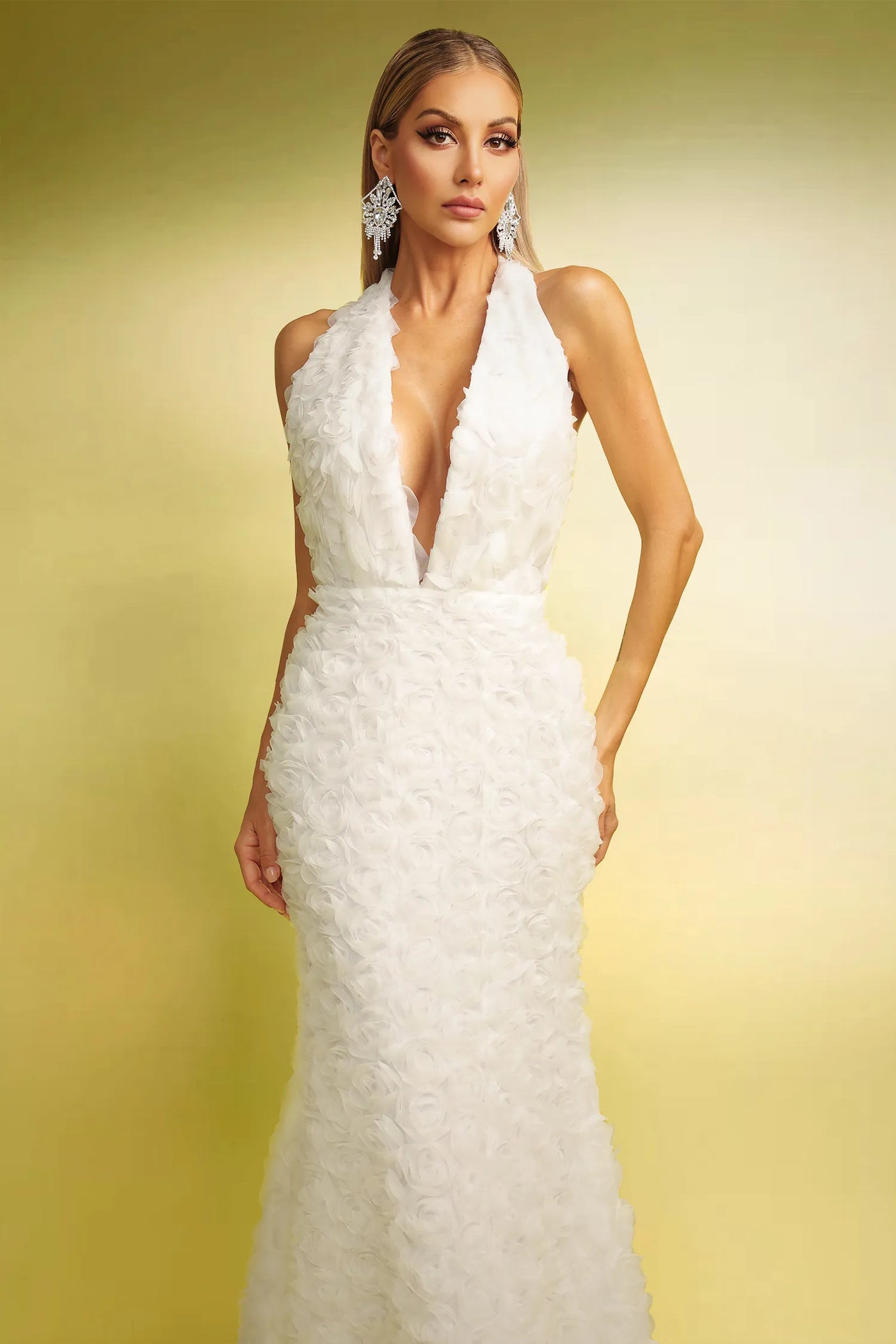 Indigo Beyaz Maxi Elbise