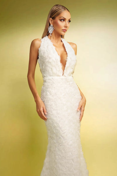 Indigo Beyaz Maxi Elbise