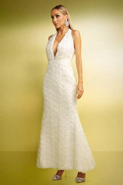 Indigo Beyaz Maxi Elbise