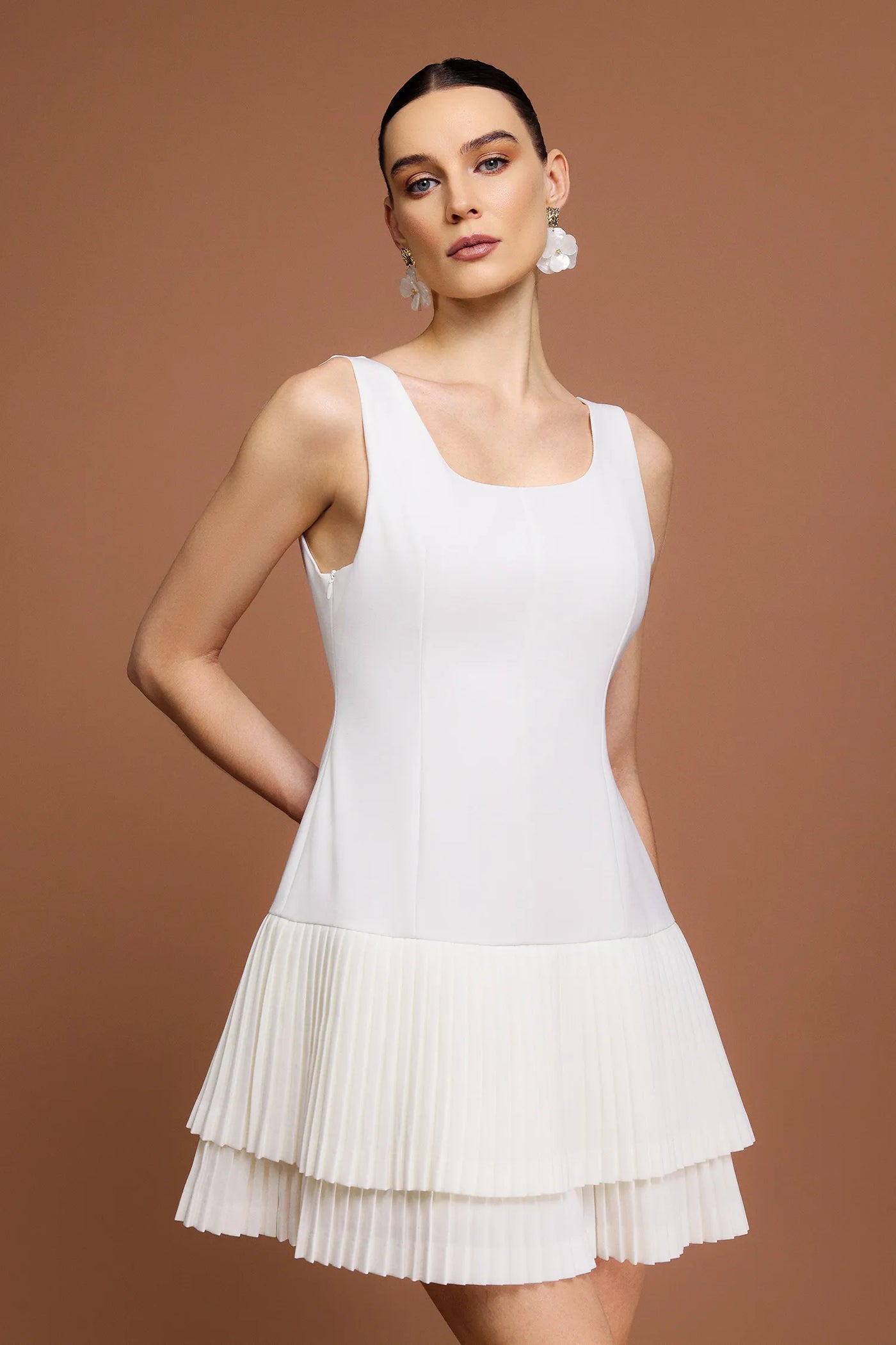 Myka Halter Katlı Mini Elbise