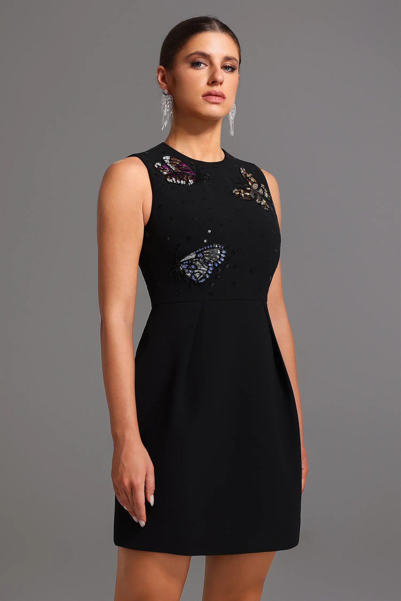 Lyla Payetli Mini Elbise