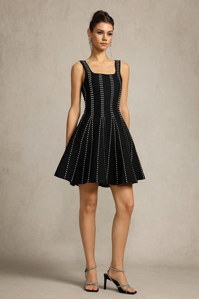 Xidel Halter Kare Yaka Mini Elbise