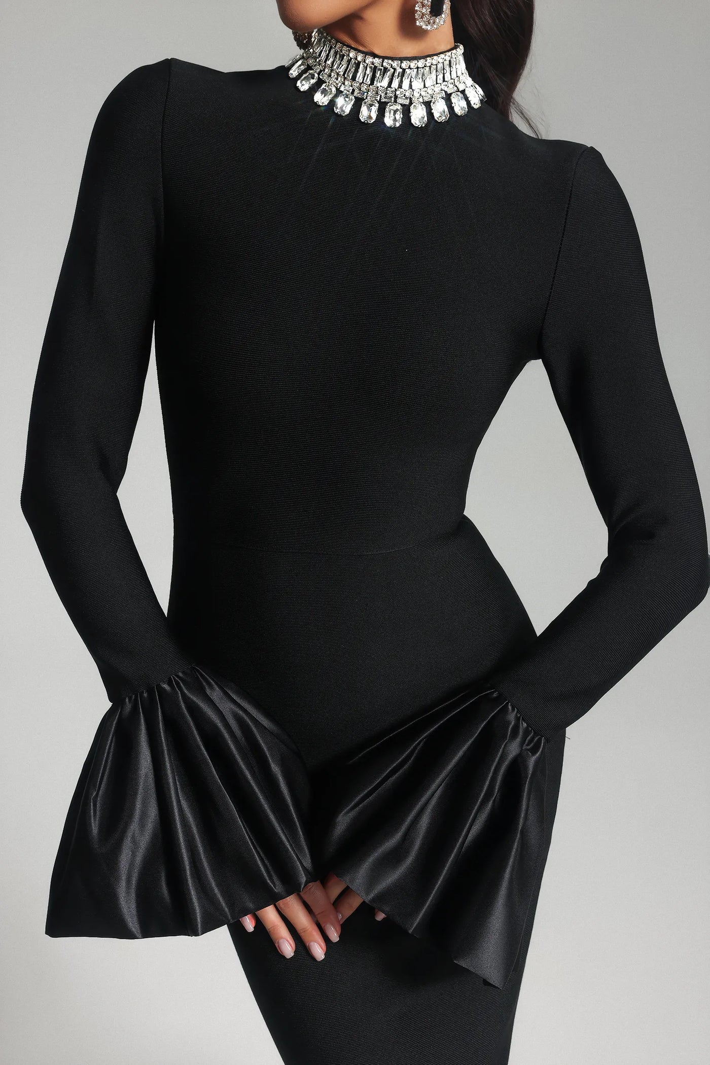 Virginie Diamante Bandaj Uzun Elbise