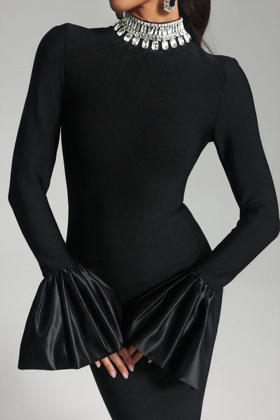 Virginie Diamante Bandaj Uzun Elbise