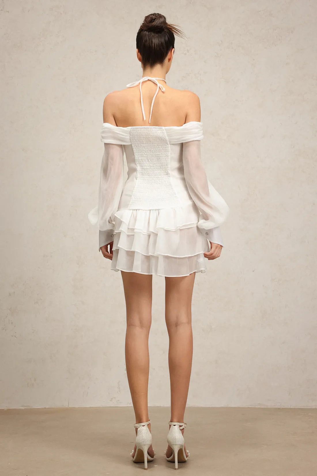 Kartens Uzun Kollu Katmanlı Mini Elbise