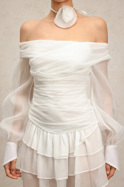 Kartens Uzun Kollu Katmanlı Mini Elbise