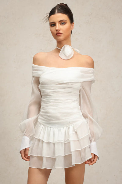 Kartens Uzun Kollu Katmanlı Mini Elbise