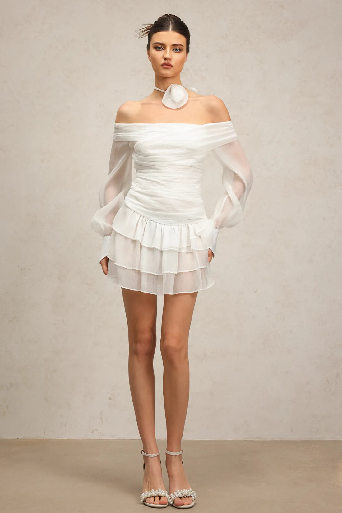 Kartens Uzun Kollu Katmanlı Mini Elbise