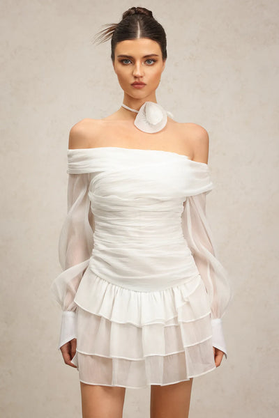 Kartens Uzun Kollu Katmanlı Mini Elbise