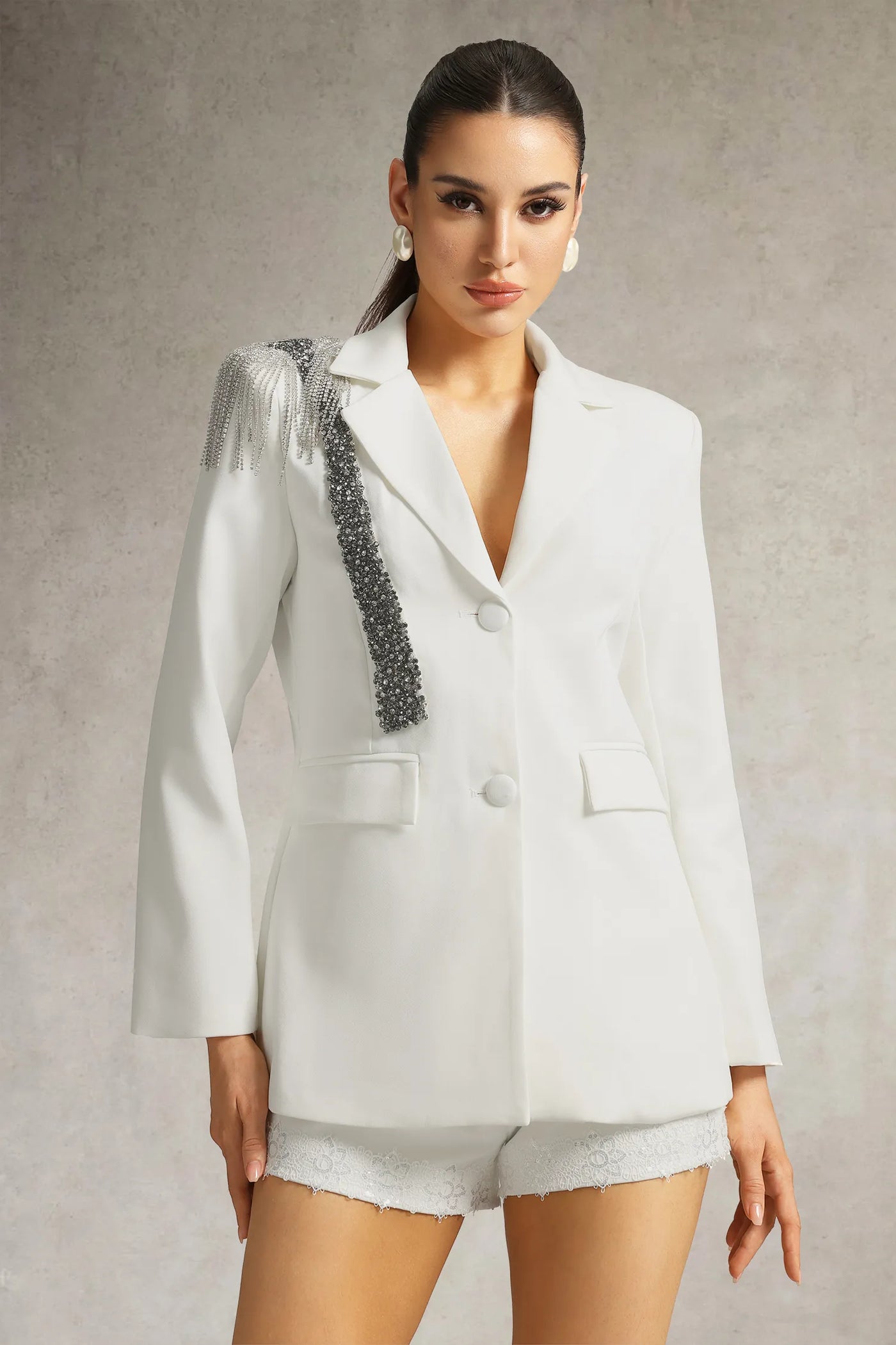 Sylvia Premium Taşlı Blazer