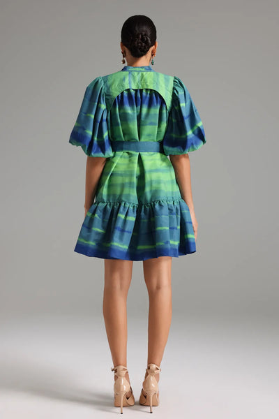 Orli Baskılı Mini Elbise