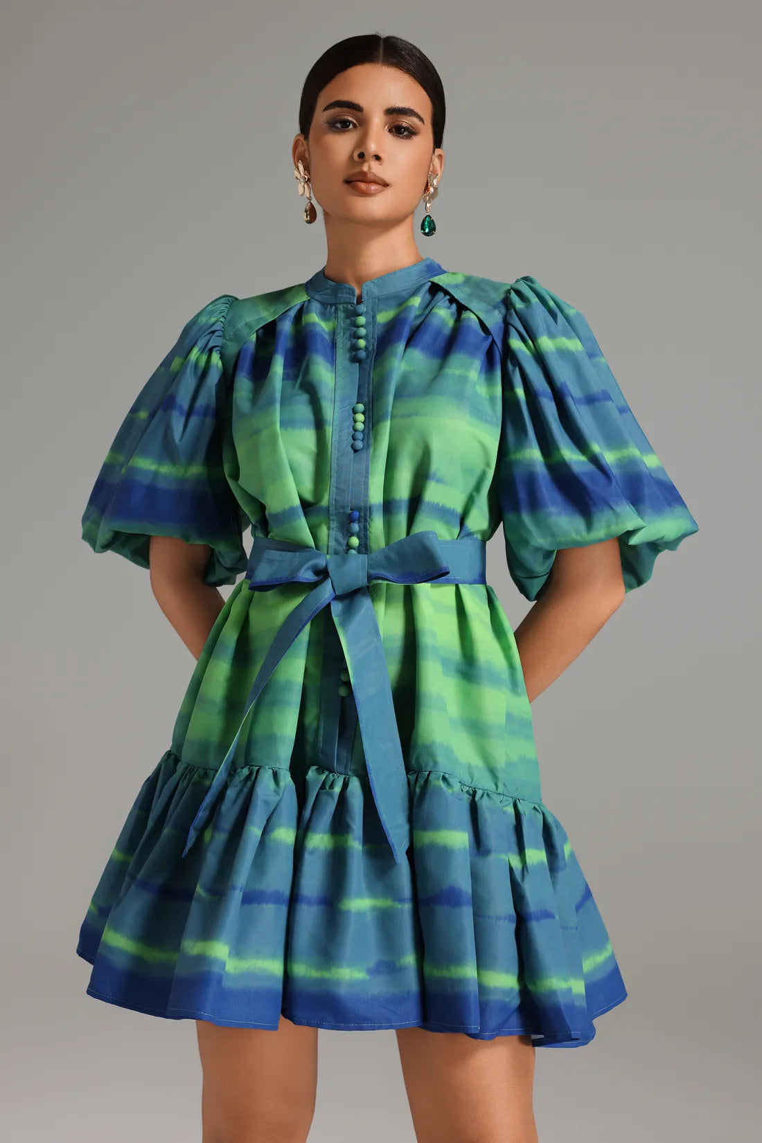 Orli Baskılı Mini Elbise