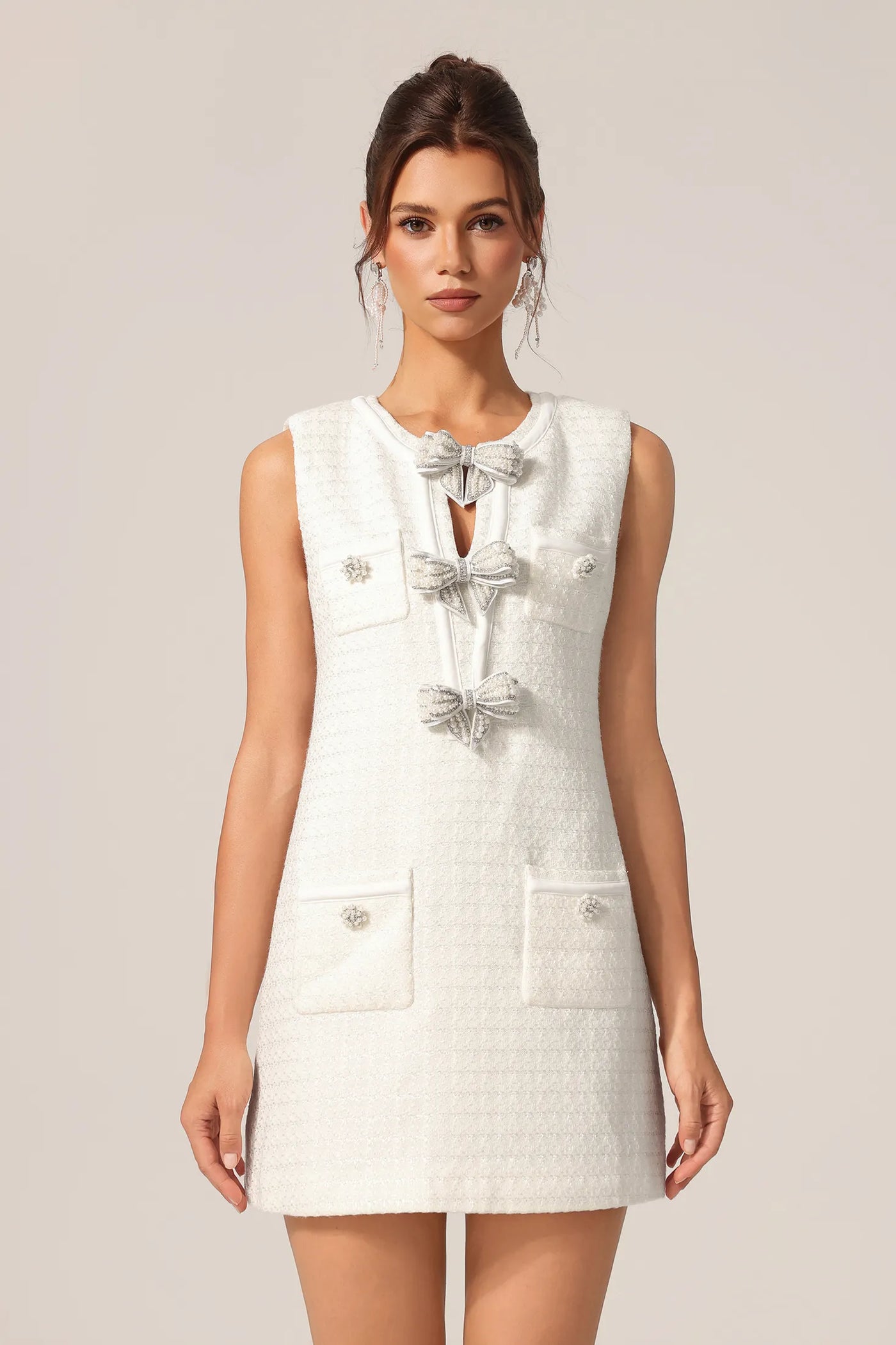 Mishra Kolsuz Elmas Fiyonklu Mini Elbise