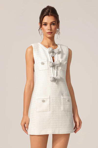 Mishra Kolsuz Elmas Fiyonklu Mini Elbise