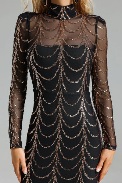 Palez Payetli File Uzun Elbise