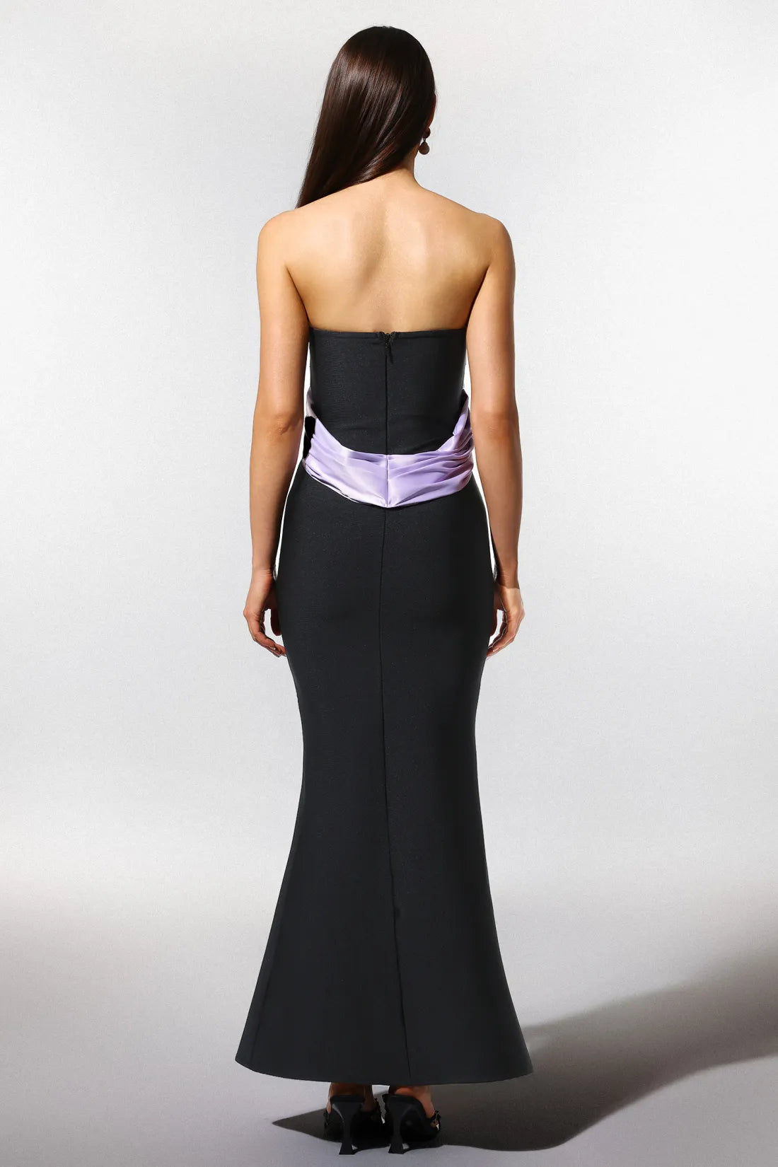 Rania Kolsuz Elmas Balık Kuyruğu Bandajlı Maksi Elbise