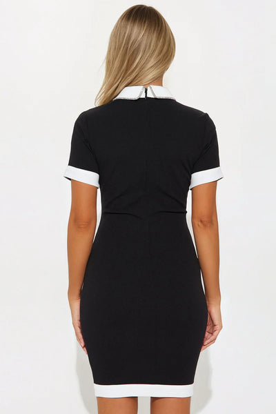 Hazır Yaka Mini Elbise