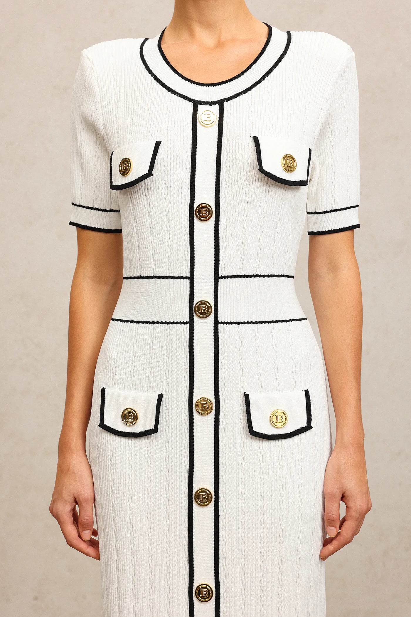 Sadala Yuvarlak Yaka Midi Elbise