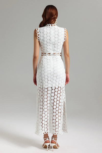 Tinsley Dantel Kolsuz Uzun Elbise