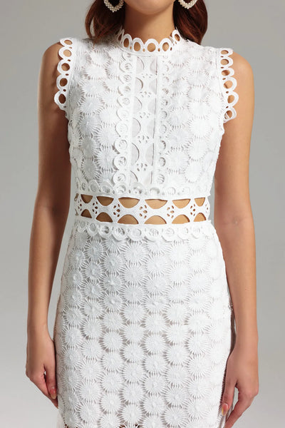 Tinsley Dantel Kolsuz Uzun Elbise