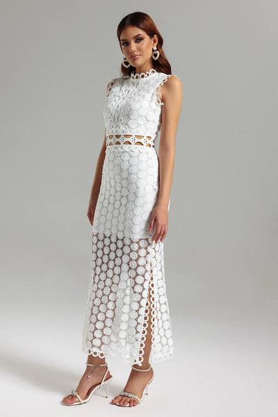 Tinsley Dantel Kolsuz Uzun Elbise