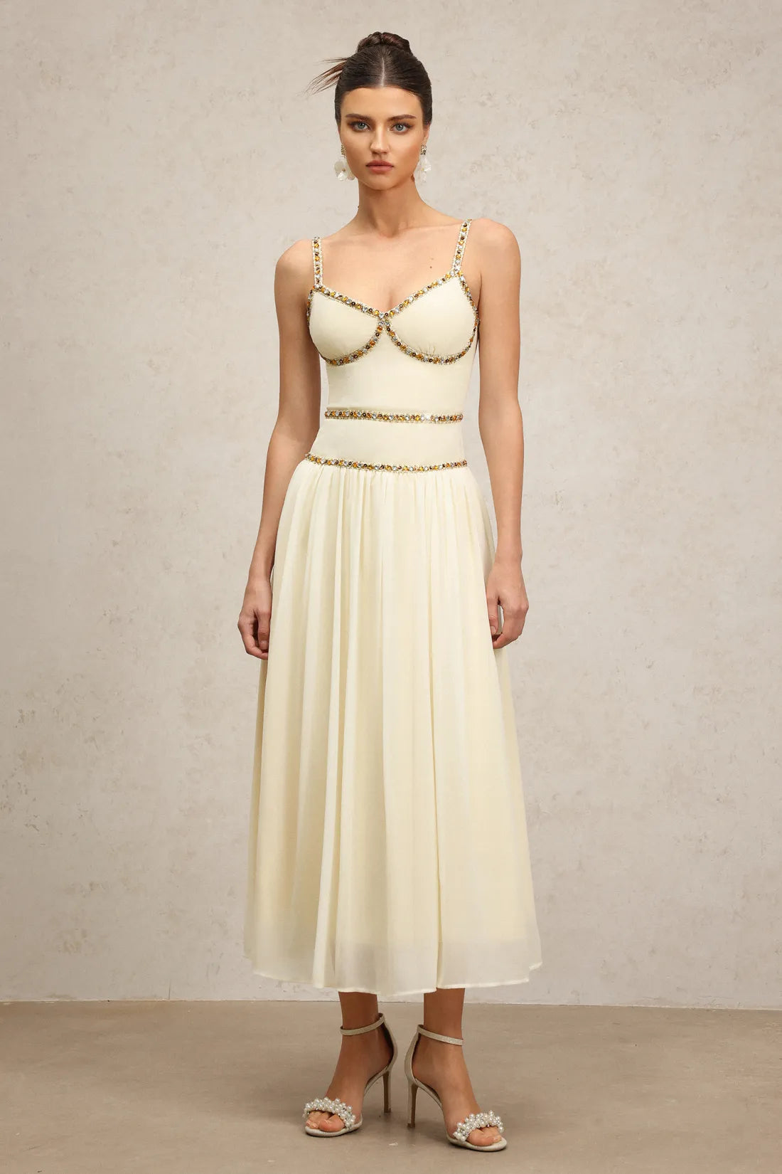 Unica Halter Diamond Uzun Elbise