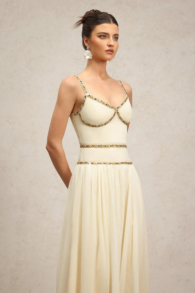 Unica Halter Diamond Uzun Elbise