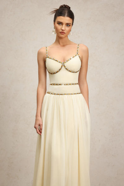 Unica Halter Diamond Uzun Elbise