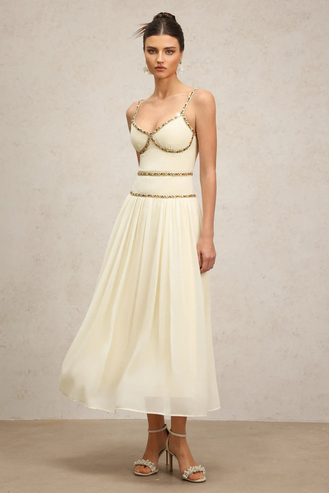 Unica Halter Diamond Uzun Elbise