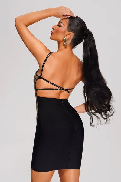 Yurio Butterfly Mini Bandaj Elbise