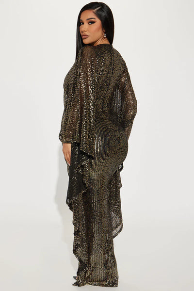 Rachel Payetli Uzun Elbise