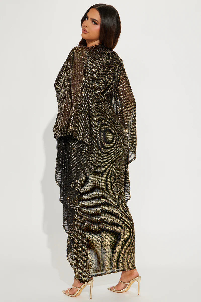 Rachel Payetli Uzun Elbise