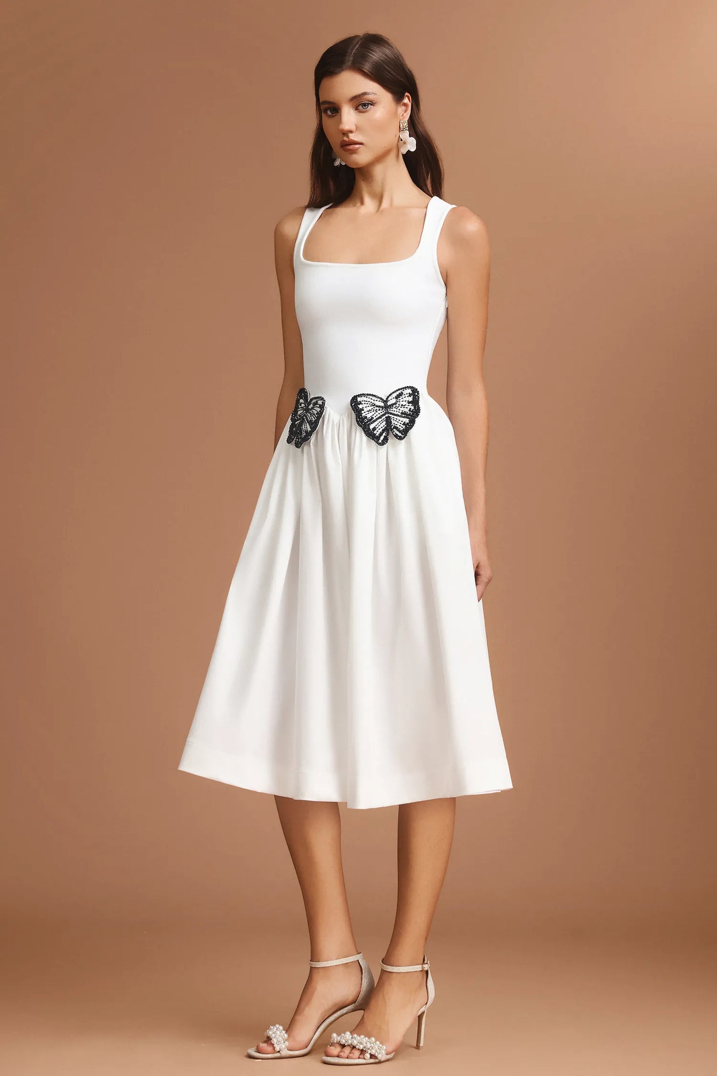 Tereza Askılı Kelebek Uzun Elbise