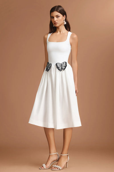 Tereza Askılı Kelebek Uzun Elbise