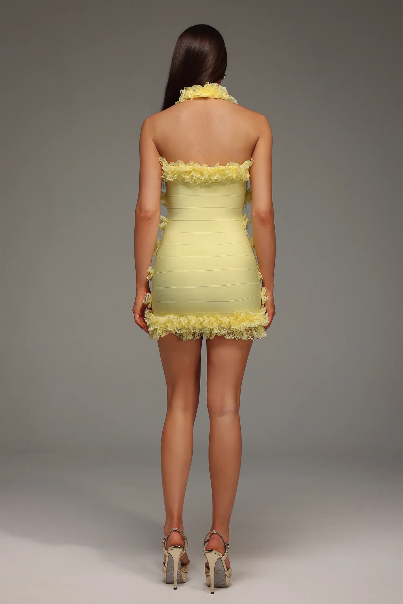 Rebekka Dantel Bandaj Mini Elbise