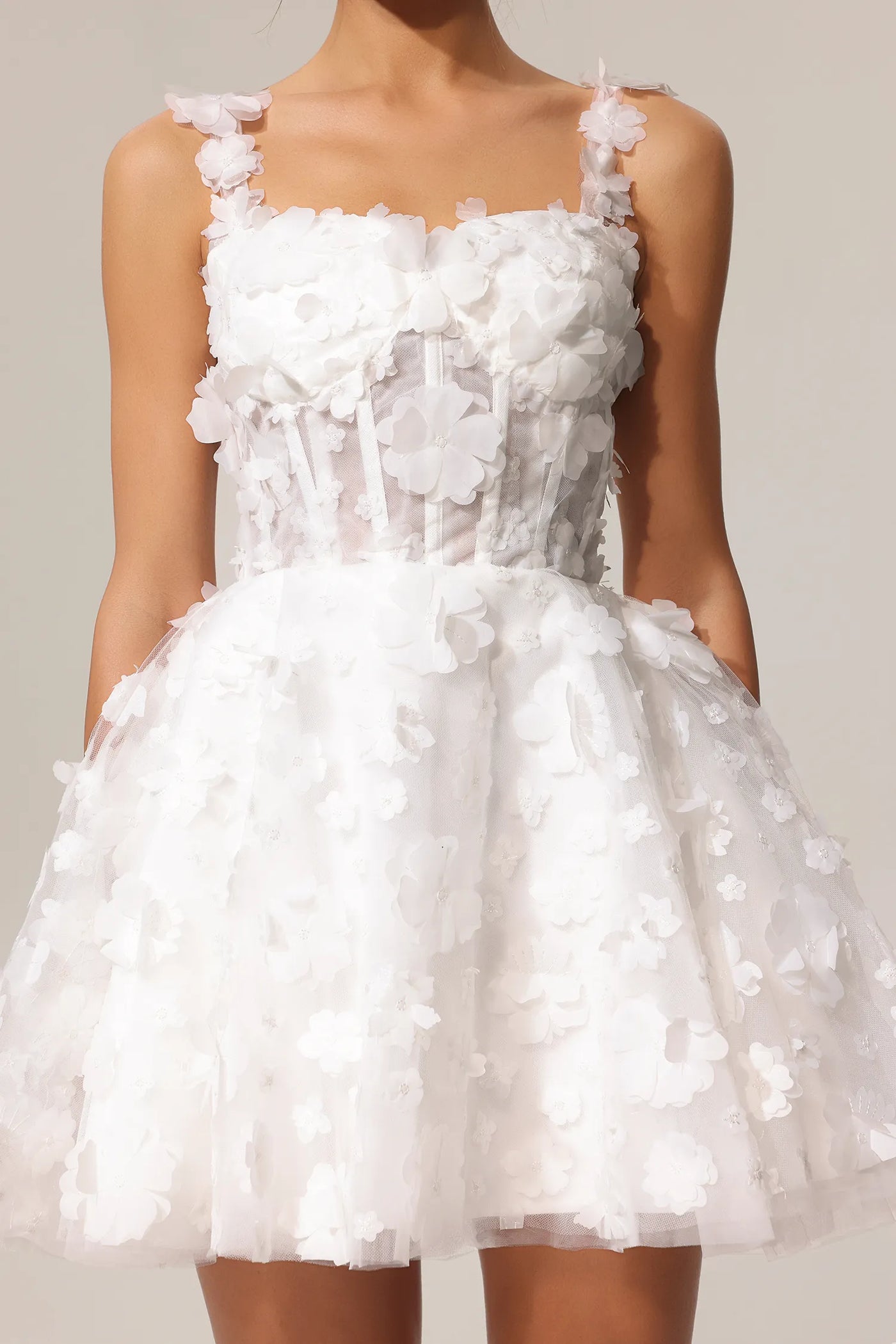 Lali Kolsuz Çiçekli Mini Elbise